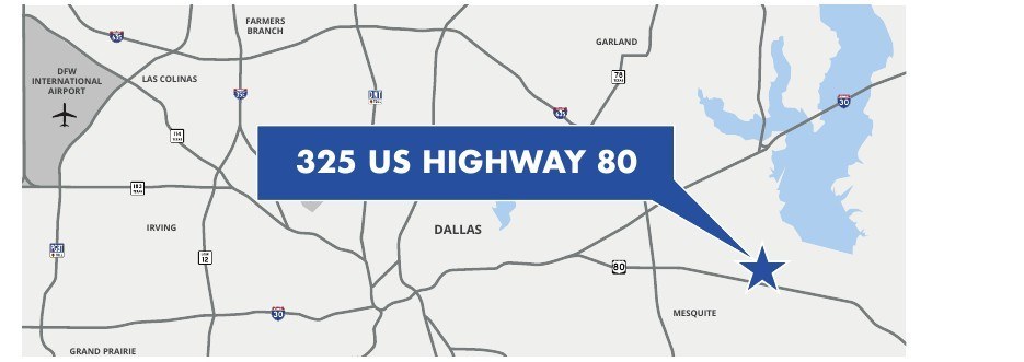325 US Highway 80 — regional location context map